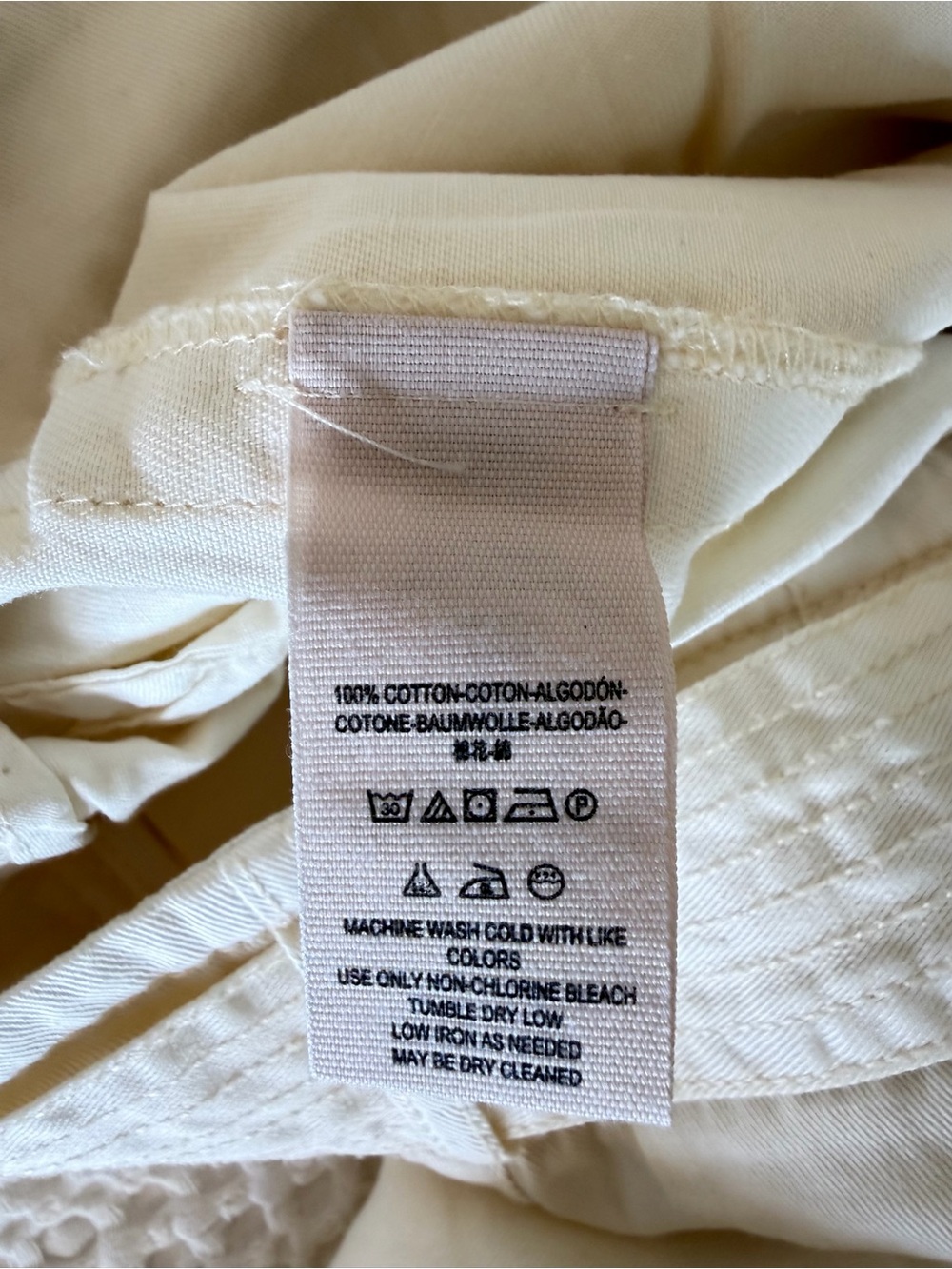 NWT Free People High-Waisted ’90s Peg Pants Ivory Size 4 - Picture 10 of 12